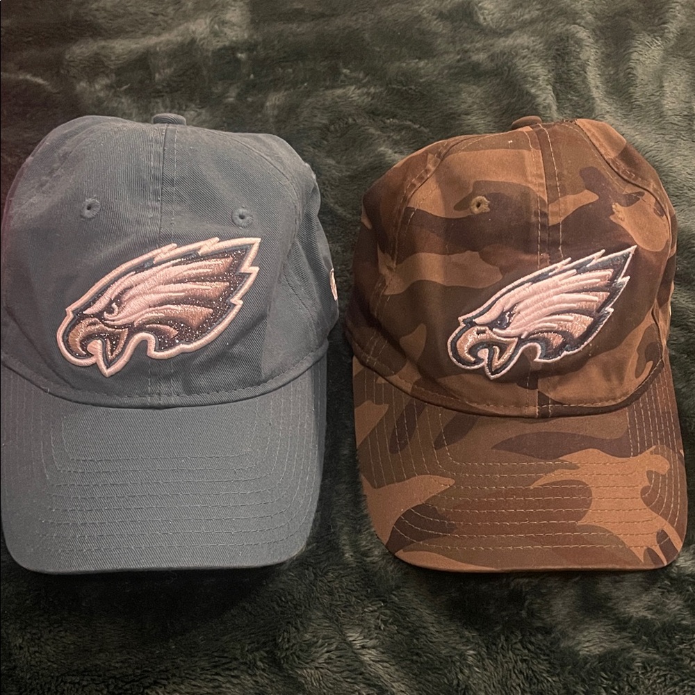 Eagles Logo Caps in Midnight Green and Camo